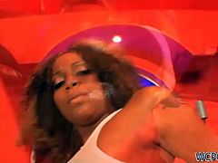 Watch the naughty ebony temptress Raven Vixen as she gets her hot black booty oiled and pounded balls deep into a superb explosion of pleasure.