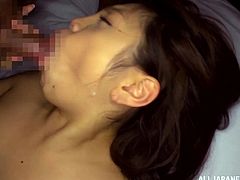 Shameless Japanese babe with nice booty gets her vagina and tits licked in threesome video. After that she gets fucked in mouth and pussy.