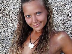 J15 Young nude posing 5 - Blonde on beach