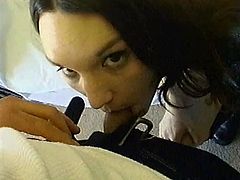 She is a lovely one and you'd never guess that she loves it in her mouth more than in her wet pussy! Condom is on and she will be fucked!