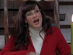 Tempting always horny wild cougar Lisa Ann with sexy glasses fucks with muscled Evan Stone all over the kitchen and makes him cum on her huge jaw dropping gazongas.