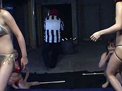 Young japanese babes are needy to play naughty in this catfight porn scene