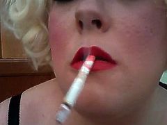 Tina Smoking A Eve 120 Cigarette - Dangles Fetish Domme