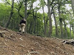 Our cuties love hiking, the fresh air, wilderness of the mountain and the potential of a hard cock attracts them. Here they are climbing on this mountain with their guide and having a great time. It's along way to the top and perhaps a fucking break will be good for them. Enjoy