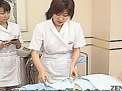 The booming Japanese relaxation industry has spawned countless types of spas some geared towards men who wish to look beautiful down south such as shown in a training demonstration at the CFNM handjob beauty salon where clothed trainees take notes while watching a sample treatment with subtitles