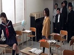 Japanese schoolgirl in a hot sex movie