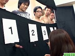 This amateur Japanese games show is all about choosing the right cock of your husband.But if you guess wrong, you will be fucked hard right in front of your hubby and guess what?. She got fucked and poor hubby had to watch!