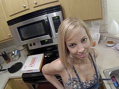 Sweetie gets ravaged in pure POV fuck session before having her pussy creamed well