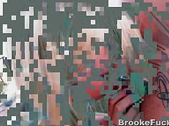 Hot blonde bombshell Brooke Banner gets banged in the terrace while assuming some very interesting poses in this breathtaking free porn video til she cums very hard.