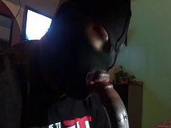 SUCKING A BIG BLACK DICK