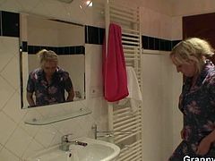 Granny Bet brings you a hell of a free porn video where you can see how a horny blonde granny gets blasted by a young stud into a breathtaking explosion of pleasure.