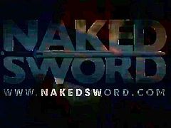 Naked Sword brings you an exciting free porn video where you can see how a muscular gay hunk rides a hard rod of meat into heaven while assuming very naughty poses.