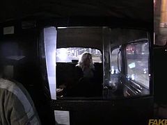 The driver of this taxi is looking for women to fuck. When he finds out that Karlie is single, he makes a move and ends up banging her delicious cunt in that car.