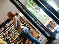 Gorgeous teen at pharmacy