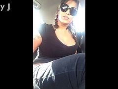 Thick Latina Spicy J midday car fingering