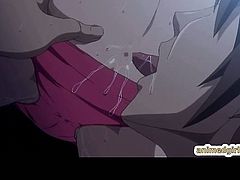 Huge boobs hentai watching a ghetto anime tittyfucking and s