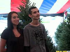 So, two gorgeous babes are gonna be paid so well for this threesome porn! They give this dude a nice blowjob and start riding him!