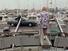 The Classic Porn brings you an amazing free porn video where you can see how a vintage blonde slut gets drilled on a boat while assuming some very interesting poses.