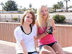 Be part of this reality video where two teen girls, act naughty in the street. They love doing kinky things in public outdoors and film it all!