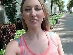 Riley Reynolds meets an old friend on the street. He is supposed to show her around, but instead he invites her in his car and fucks her pussy hard even if he has a girlfriend.