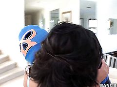 Lola Hardt with juicy ass and bald muff shows hardcore in interracial action