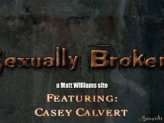 See this hot babe in this super bondage video. Casey Calvert is new in porn industry.See how she gets her skull fucked hard like her cunt.She has no time to think, barely enough time to breathe, as we cram every hole over hers full of cock that juices are dripping out every hole.