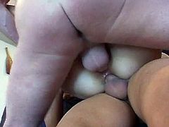 Nasty red haired momma surely wants more as she takes bunch of huge cocks in this sizzling gang bang to the extremes.