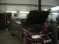 Car Broken-German beauties pay mecanic with Anal