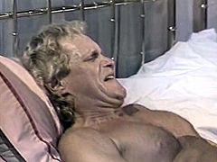 Exciting retro porn clip featuring steamy doggy style fuck scene. Sexy blonde mom stands on her all four getting banged hard doggy style. Then she rides big dick on top.