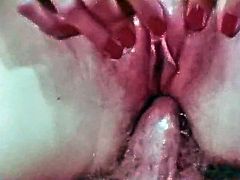 Slutty bitch sucks hard dick of older man. He then licks her pussy bringing her much delight. Later on she gets on top of hard shaft getting her anus stretched wide as fuck.