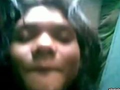 Horny amateur chick gets on top of hard shaft jumping intensively. Kinky desi films his girl from POV making spicy homemade porn clip.