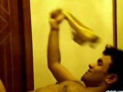 Passionate Indian couple is having steamy foreplay. The guy goes down on his girl. Then he thrusts his dick in her mouth so she sucks deepthroat.
