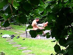 The man and sexy and horny bitch go to the garden and decide to fuck on the open air. Slutty whore gets drilled on the bench in mish pose. Watch in Mofos Network xxx clip.