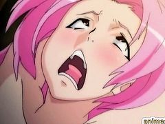 Pregnant hentai bondaged and brutally assfucked