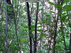 Blond head whorish wifey escaped from home and took pleasure of strong doggy way hammering with her horny lover in forest. Watch this hot blooded fuck in WTF Pass porn clip!