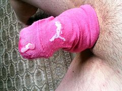 Pink Sock Masturbation