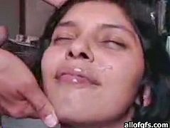 Horny and sexy bitch with nice ass and nice face gives a professional blowjob and swallows the sperm. Have a look in steamy The Indian Porn sex clip.