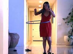 Brown-haired hottie Aurielee not only masturbates all the time, she is also fond of sport. In this clip you will see her taking some exercises.