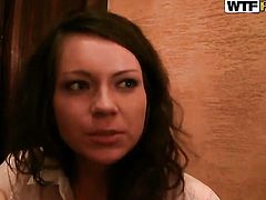 Brunette Atlantida and hot blooded guy have oral sex for camera for you to watch and enjoy