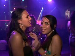 Take a look at this party scene where these ladies have fun clubbing and getting drunk as they wear very little clothes, revealing their sexy bodies.