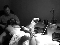 A fuckin' slutty bitch gets fucked hard on the desk and this footage from the security camera will get you off just fine.