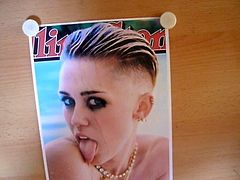 02.02 - Cum Tribute on Miley Cyrus