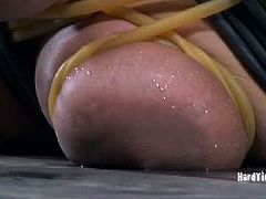 Trina Michaels enjoys pleasurable torture. Her legs, pussy, ass and tits are all fair game. Cyd just picks a place and hurts it. There is no rhyme or reason, just pure torment.