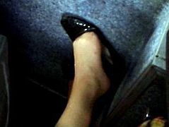 Shoeplay in a bus