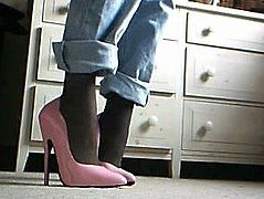 6 inch pink ellie heels