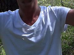 Outdoor amateur scene with a passionate slut named Megan and her boyfriend