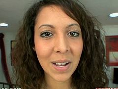 Seductive and well shaped brunette Nadia Noel tkes off her sexy dress and shows out her sexy body. Then she pulls down her panties and fingers her snatch.