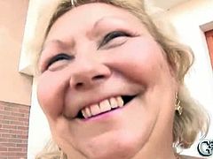 Make sure you don't miss this fat granny having some nasty fun with two younger guys. Watch as she gets on her knees and starts to blow their stiff cocks like a pro.