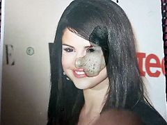 Spitting and cumshot on Selena Gomez