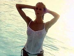 Heidi Klum see-through photoshoot at the beach